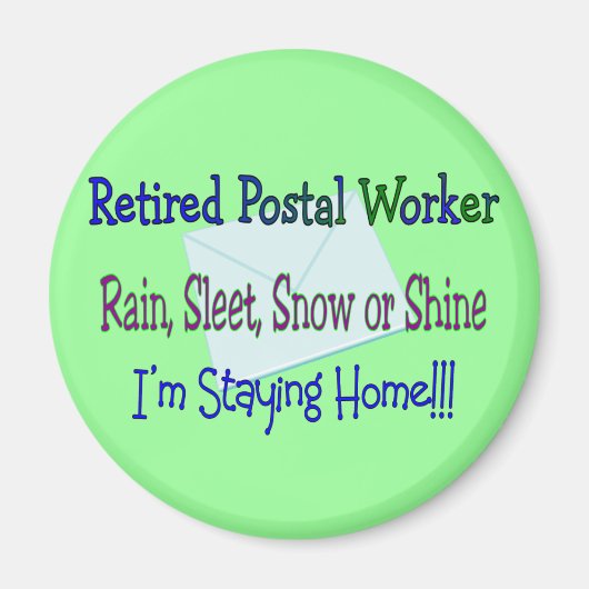 郵便局雨吹雪"STAYING HOME" マグネット (正面)