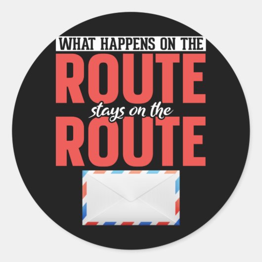 郵便従業おもしろい者 ラウンドシール (正面)