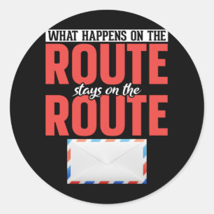 郵便従業おもしろい者 ラウンドシール