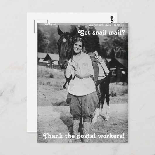 郵便感謝してい員はがき ポストカード (正面/裏面)