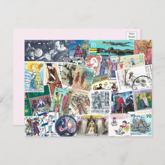 郵便料金付き郵便はがき ポストカード (正面/裏面)