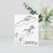 郵便料金引き上げ俳句 ポストカード (スタンド正面)