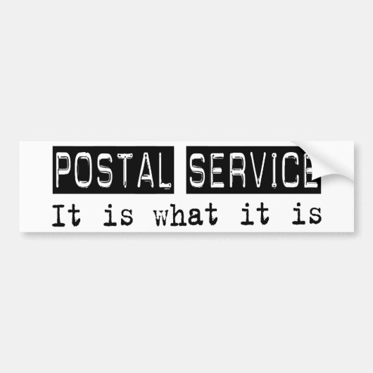 郵便業務それはあります バンパーステッカー (正面)