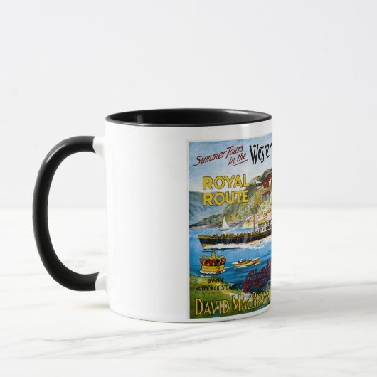 郵便汽船のグラスゴーの王室のなヴィンテージ マグカップ (左)