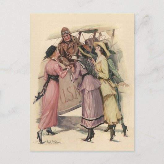 郵便物を持ち上げる ポストカード (正面)