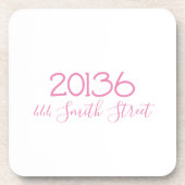 郵便番号と住所が入ったオリジナルコースター コースター (正面)