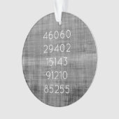 郵便番号の移動履歴新しいホーム名ブラック オーナメント (正面)