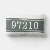 郵便番号グリーンホワイトニューホーム引っ越し祝いパーティー ランバークッション (裏面)