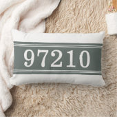 郵便番号グリーンホワイトニューホーム引っ越し祝いパーティー ランバークッション (ブランケット)