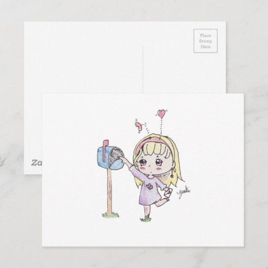 郵便箱の女 ポストカード (正面/裏面)