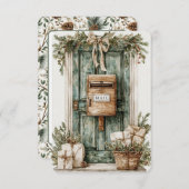 郵便箱の玄関の郵便運送業者サンキューカード サンキューカード (正面/裏面)