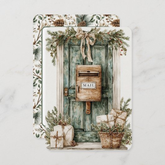 郵便箱の玄関の郵便運送業者サンキューカード サンキューカード (正面/裏面)