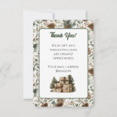 郵便箱の玄関の郵便運送業者サンキューカード サンキューカード (裏面)