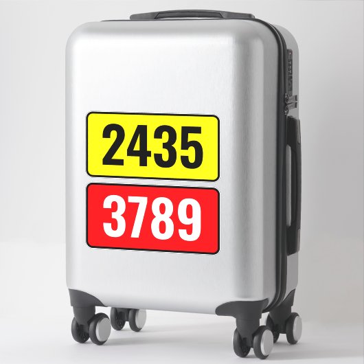 郵便箱番号 シール (スーツケース)