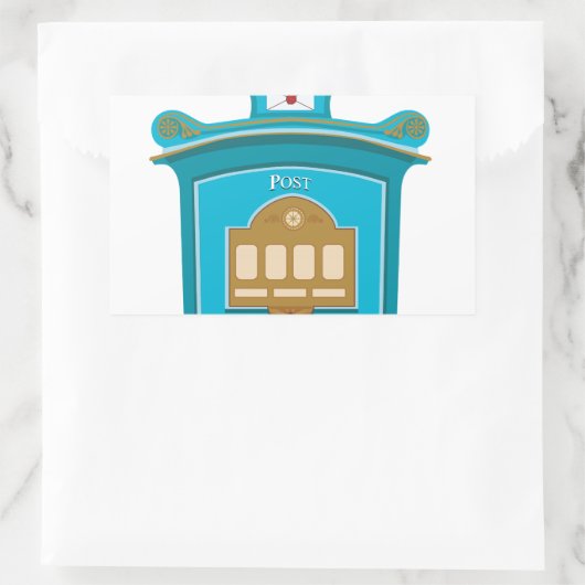 郵便箱 長方形シール (バッグ)