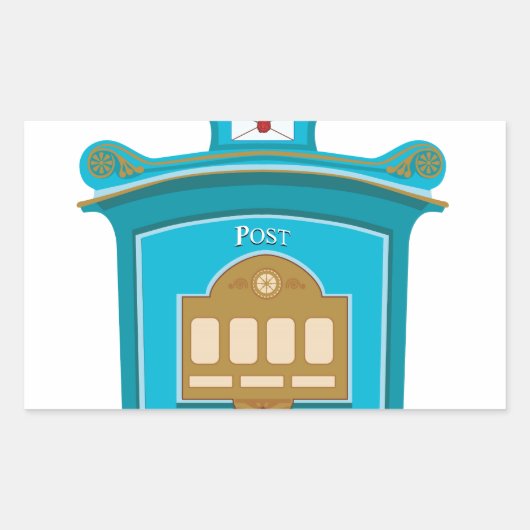郵便箱 長方形シール (正面)