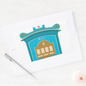 郵便箱 長方形シール (封筒)