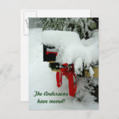 郵便経路新住所の冬のお知らせ 案内ポストカード (正面/裏面)