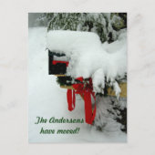 郵便経路新住所の冬のお知らせ 案内ポストカード (正面)