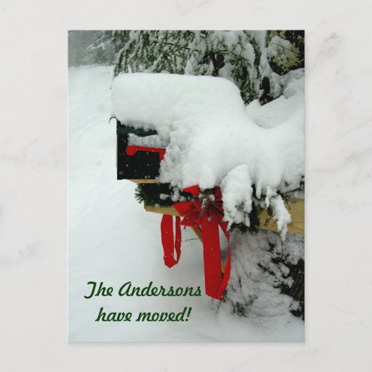 郵便経路新住所の冬のお知らせ 案内ポストカード (正面)