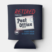 郵便課退職した員郵便局員の退職 缶クーラー (裏面)