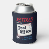 郵便課退職した員郵便局員の退職 缶クーラー (缶裏面)