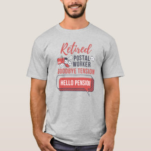 郵便退職した人郵便局員の除おもしろい職者 Tシャツ