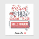 郵便退職した勤務者の退職おもしろい シール (シート)