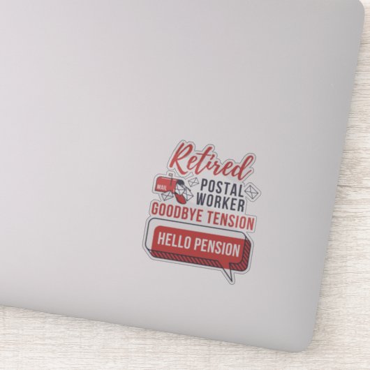 郵便退職した勤務者の退職おもしろい シール (詳細)