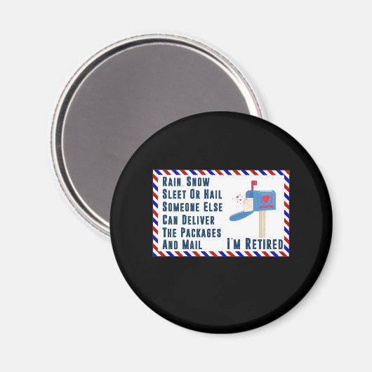 郵便退職した書郵便局員の退職 マグネット (正面/裏面)