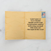 郵便運送業者ありがとう – 折り畳みサンキューカード サンキューカード (内部)