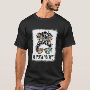郵便運送業者郵便局漂白モット Tシャツ