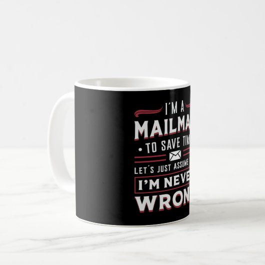郵便郵便メーマン日配達ギフトアイディア コーヒーマグカップ (正面左)