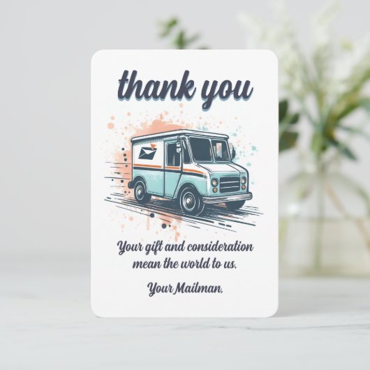 郵便配送業者の郵便配送業者の取得 サンキューカード (スタンド正面)