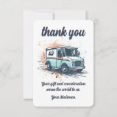 郵便配送業者の郵便配送業者の取得 サンキューカード (正面)