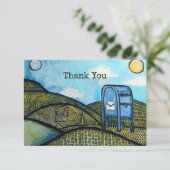 郵便配送業者ドロップボックス郵便サービスアート サンキューカード (スタンド正面)