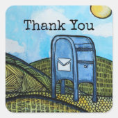 郵便配送業者ドロップボックス郵便サービスアート スクエアシール (正面)