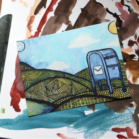 郵便配送業者ドロップボックス郵便サービスアート ポストカード