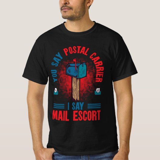 郵便配送業者メールボックス郵便配達人 Tシャツ (正面)