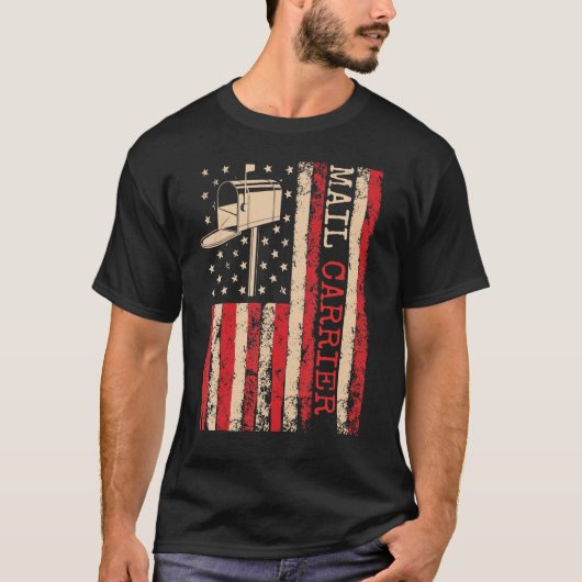 郵便配送業者愛国郵便局郵便ポスト Tシャツ (正面)