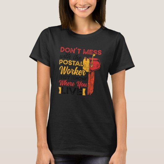 郵便配送業者郵便局員 Tシャツ (正面)