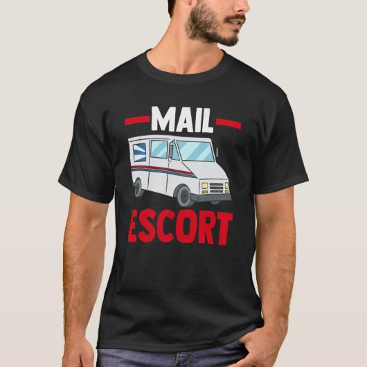 郵便配送業者郵便配達人郵便局員メールEs Tシャツ (正面)