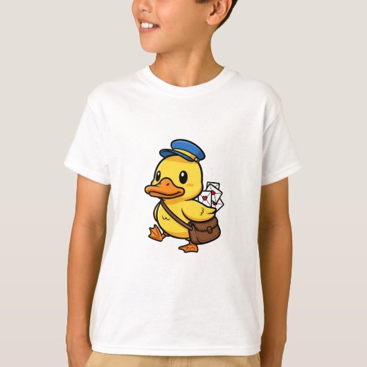 郵便配達のヒヨコちゃん ポストサービス キッズ Tシャツ (正面)