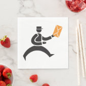 郵便配達アイコンナプキン スタンダードランチョンナプキン (インサイチュ)