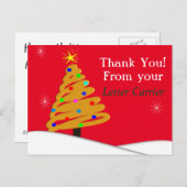 郵便配達人ありがとうポストカード ポストカード (正面/裏面)