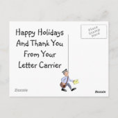 郵便配達人ありがとうポストカード ポストカード (裏面)