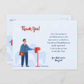 郵便配達人ありがとう郵便カード ポストカード (正面/裏面)