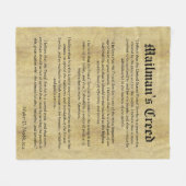 郵便配達人の遺言状の運送人の宣誓 フリースブランケット (正面(横))