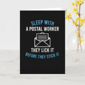 郵便配達人の郵便局員ギフト カード (黄色い花)