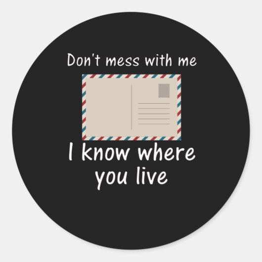 郵便配達人の郵便局員ギフト ラウンドシール (正面)